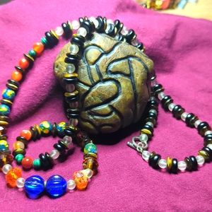 Handmade one of a kind necklace original design unisex.